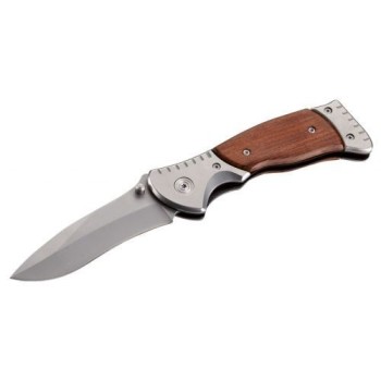 NAVAJA INOXIDABLE MANGO MADERA EN BOLSA DE NYLON ALYCO