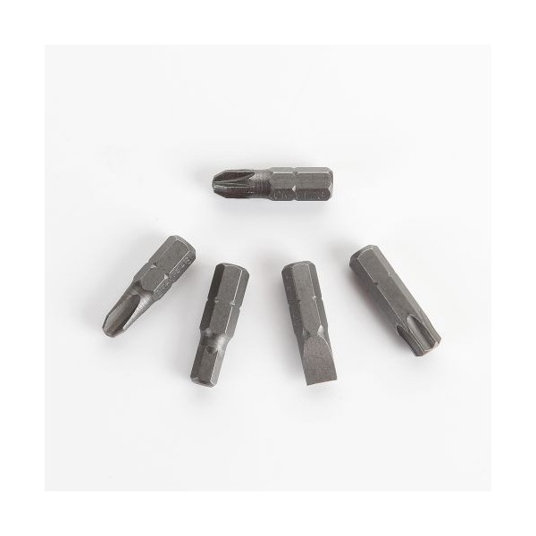 JUEGO DE 30 PUNTAS DE ATORNILLAR DE 1/4" Y ADAPTADOR EN CAJA DE PLASTICO HR