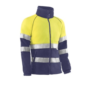 FORRO POLAR CREMALLERA JUBA HV772 ANDES AMARILLO/MARINO T-L