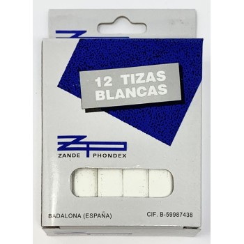 TIZA COMÚN BLANCA 90 X 10 X 10MM. CAJA 240 UNIDADES