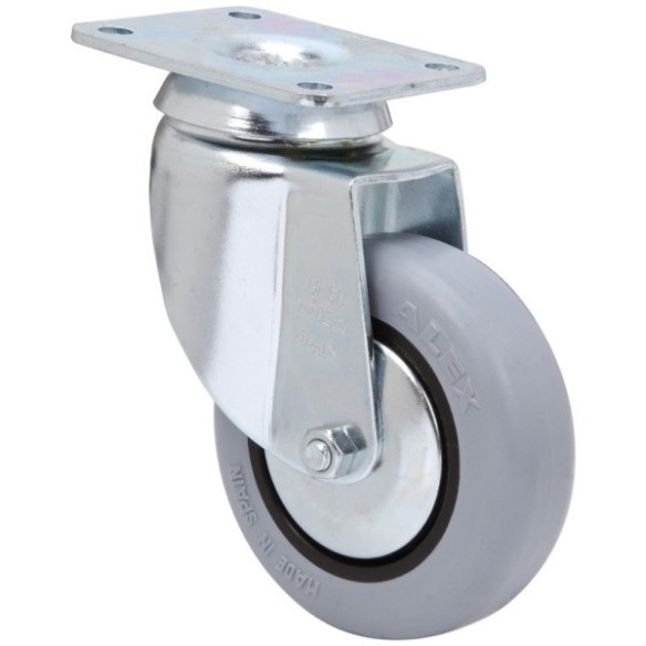 RUEDA G GRIS GIRATORIA 80MM 1-0180 ALEX