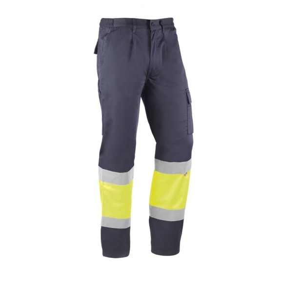 PANTALON JUBA 810 KRETA ALTA VISIBILIDAD MARINO/AMARILLO T-XL