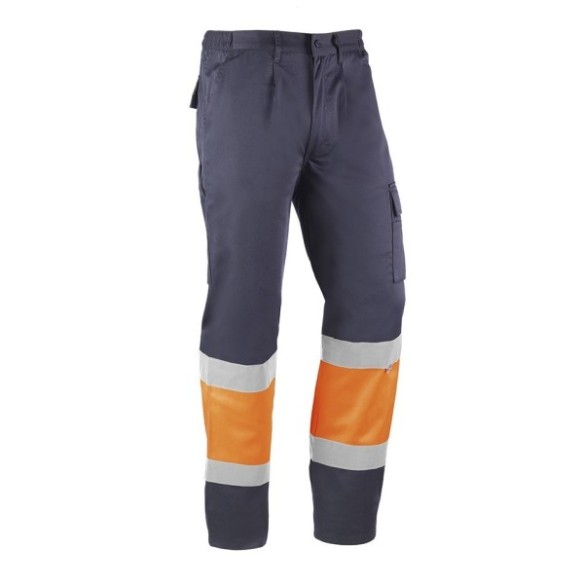 PANTALON JUBA HV820 KARELIA MARINO/NARANJA T-M