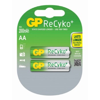 PILA RECARGABLE PRECARGADA RECYKO LR6 (AA) 1.2V 2100 mAh 2u