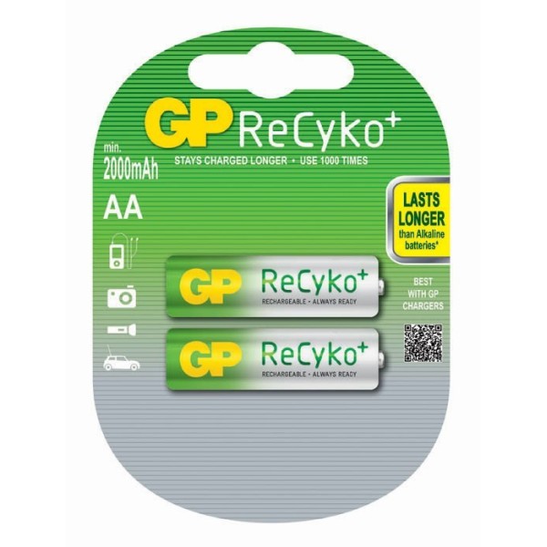 PILA RECARGABLE PRECARGADA RECYKO LR6 (AA) 1.2V 2100 mAh 2u