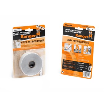 CINTA ANTIDESLIZANTE RANGER BRICO TRANSP. 5MX25MM