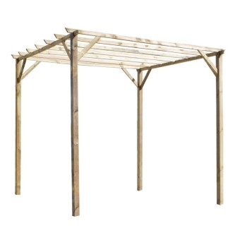 PERGOLA FOREST STYLE ANCOLIE MADERA 300X300 X247 POSTES 9X9 CM 9M2