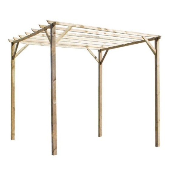 PERGOLA FOREST STYLE ANCOLIE MADERA 300X300 X247 POSTES 9X9 CM 9M2
