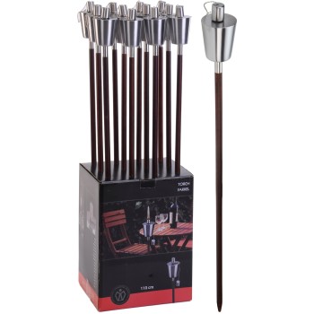 ANTORCHAS DE ACERO INOXIDABLE DE 115CM DEPOSITO 9X13CM.