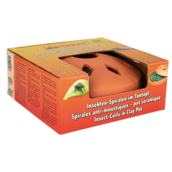 CONTENEDOR ESPIRALES ANTIMOSQUITOS TAPA TERRACOTA