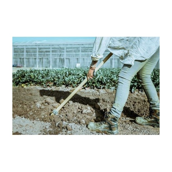 Azadilla forjada modelo pequeño para zonas de rocalla, con sistema antigiro / HOE232P