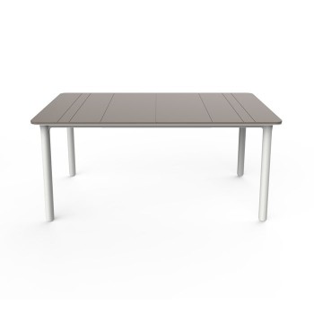 MESA RESOL NOA RESINA INYECTADA RECTANGULAR 160X90 CM ARENA/BLANCA