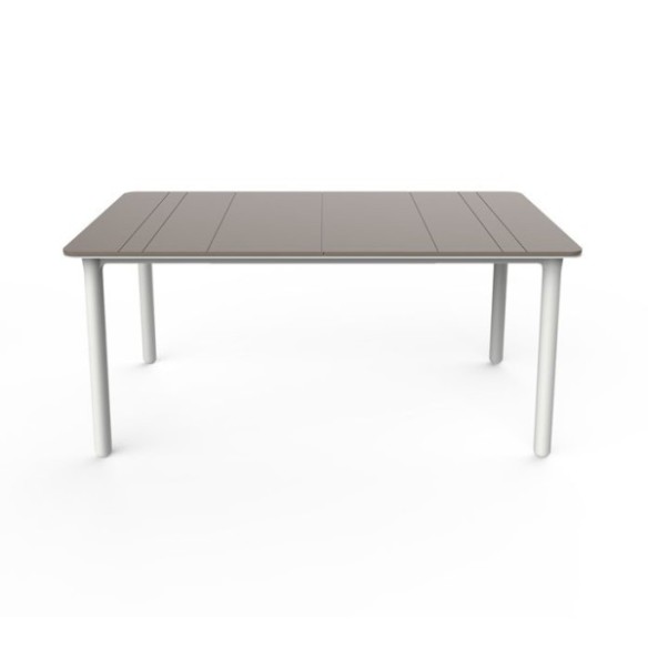 MESA RESOL NOA RESINA INYECTADA RECTANGULAR 160X90 CM ARENA/BLANCA