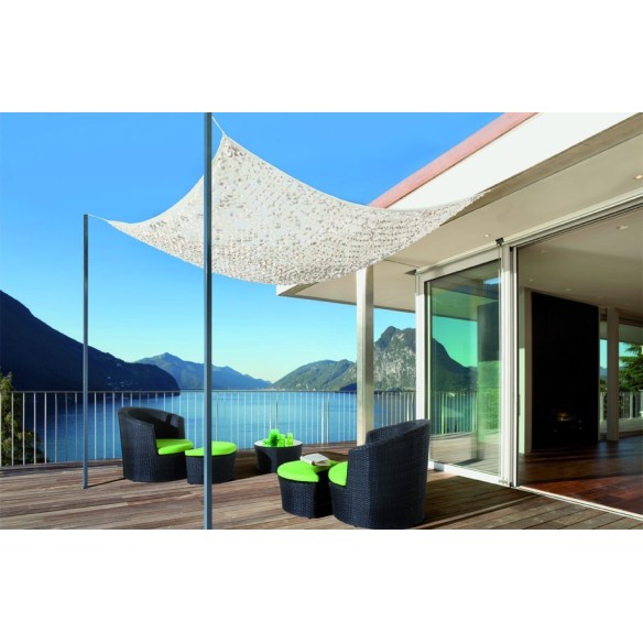 MALLA SOMBREO NORTENE ROLLO SAHARA BLANCO GRIS POLIESTER 3X4M UV RESIST