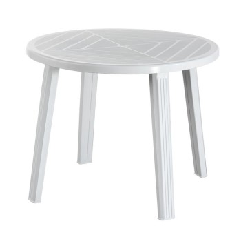 MESA IDEA EUROPE CRISTOBAL RESINA INYECTADA REDONDA Ø90 CM BLANCA