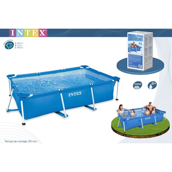 PISCINA SMALL FRAME FAMILIAR 300X200X75CM 3834L 28272-