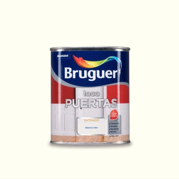 ESMALTE LACA BRUGUER PUERTAS 750 ML BLANCO ROTO SATINADO