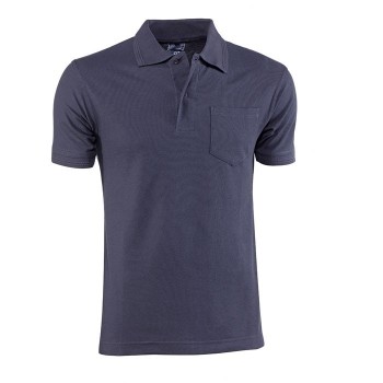 POLO M. CORTA JUBA 644 DOUBLE TUCK BOLSILLO IZQ. MARINO T-M