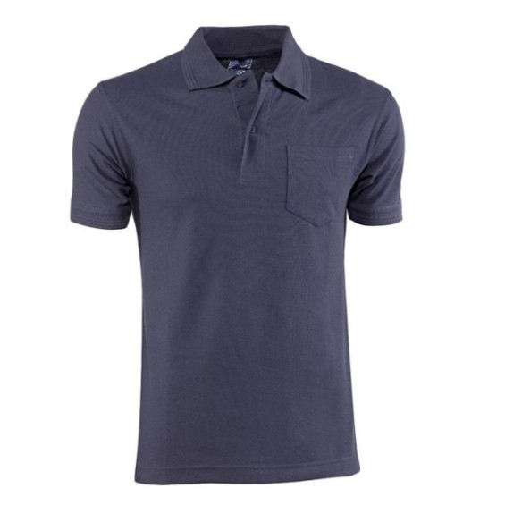 POLO M. CORTA JUBA 644 DOUBLE TUCK BOLSILLO IZQ. MARINO T-M