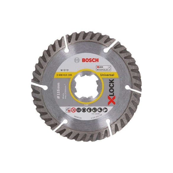 DISCO DIAMANTE BOSCH X-LOCK TURBO GENERAL OBRA 115X2 MM