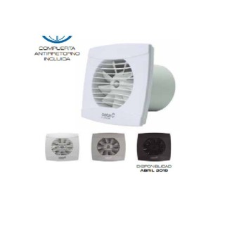 EXTRACTOR DE BAÑO CATA UC-10 STD AXIAL 8W 100MM 115 M3/H 31 DB PLATA