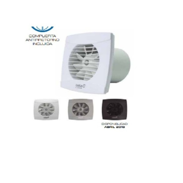 EXTRACTOR DE BAÑO CATA UC-10 STD AXIAL 8W 100MM 115 M3/H 31 DB PLATA