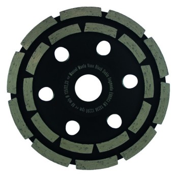 MUELA VASO DIAMANTE MUSSOL BLACK DOBLE SEGMENTO 125X2 MM