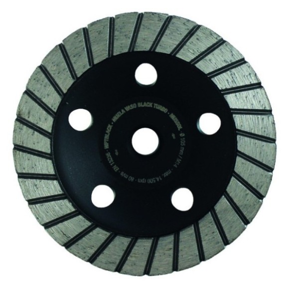 MUELA VASO DIAMANTE MUSSOL BLACK TURBO 105X105X2