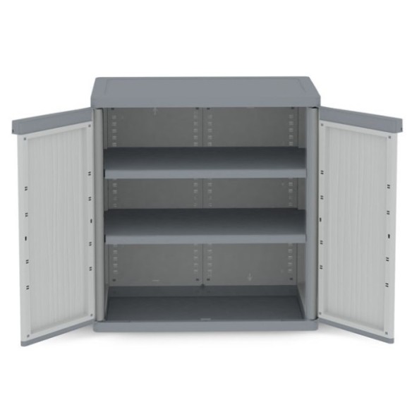 ARMARIO DE RESINA WAVE JUMBO BAJO XL GRIS 94