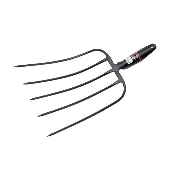 Horca forjada de 4 púas para recoger heno y estiércol / 9015