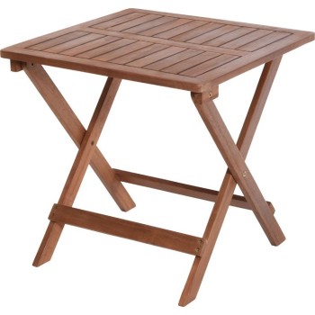 MESA KOOPMAN ACACIA RESINA INYECTADA RECTANGULAR 45X45X45 CM MARRON