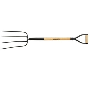 Horca forjada de 4 púas para recoger heno y estiércol / 9024A