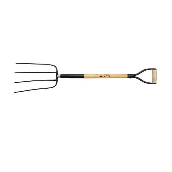 Horca forjada de 4 púas para recoger heno y estiércol / 9024A