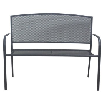 BANCO KOOPMAN METAL ACERO 88X116X62 CM GRAFITO