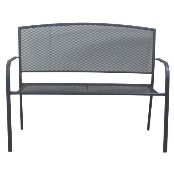 BANCO KOOPMAN METAL ACERO 88X116X62 CM GRAFITO