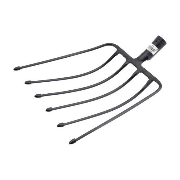 Horca forjada de 6 púas para trabajar terrenos de piedra y grava / 9046