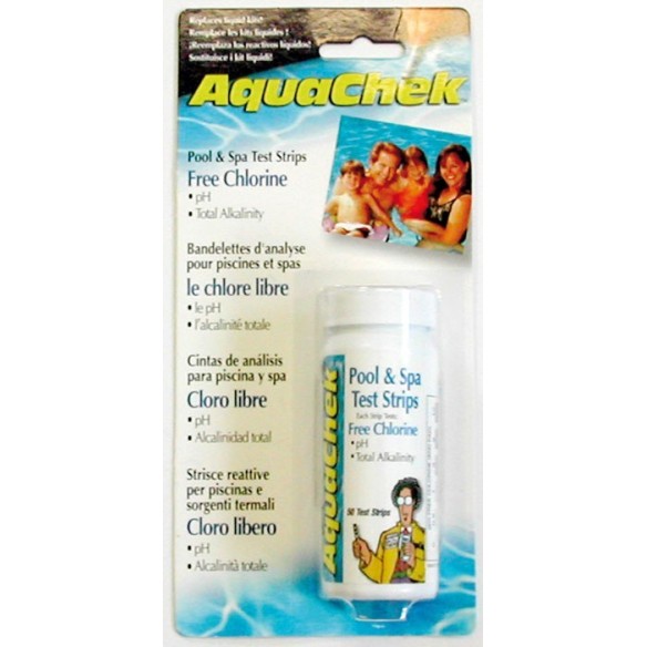 TIRAS ANALIZADORAS CLORO Y PH AQUACHEK WHITE SALT