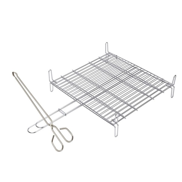 PARRILLA DOBLE INOX. 18/8 40X45