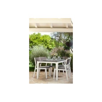 MESA KETER HARMONY RESINA INYECTADA RECTANGULAR 160X90 CM MARRON OSCURO