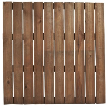 LOSETA FOREST STYLE BOLENIA RANURADA MARRON MADERA PINO 100X100CM