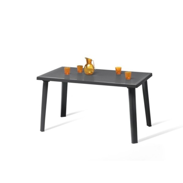 MESA IDEA EUROPE DOMINGO RESINA INYECTADA RECTANGULAR 73X130X75 CM ANTRACITA