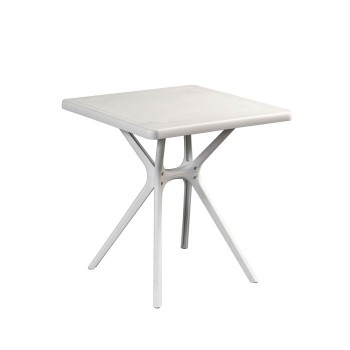 MESA IDEA EUROPE HUGO RESINA INYECTADA CUADRADA 72X70X70 CM BLANCA