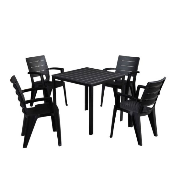 MESA IDEA EUROPE CALIFORNIA RESINA INYECTADA 80X80X75 CM