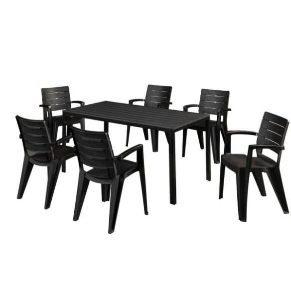 MESA IDEA EUROPE CALIFORNIA RESINA INYECTADA 115X80X75 CM