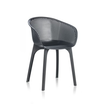 SILLA IDEA EUROPE NORA STYLE RESINA INYECTADA ANTRACITA