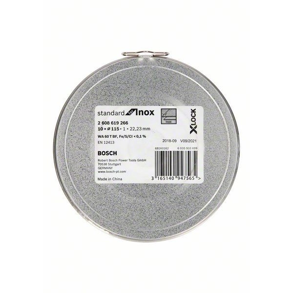 DISCO CORTE BOSCH X-LOCK WA 60 T BF INOX 115X1 MM 10U