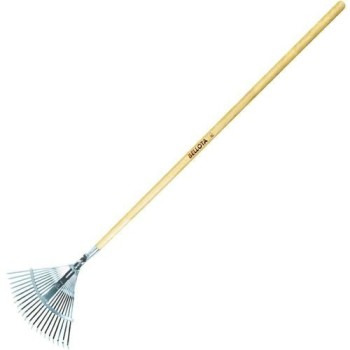 Escoba ajustable púa plana para limpieza de césped con mango madera FSC  / 3042CM