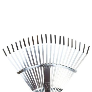 Escoba ajustable púa plana para limpieza de césped con mango madera FSC  / 3042CM 2