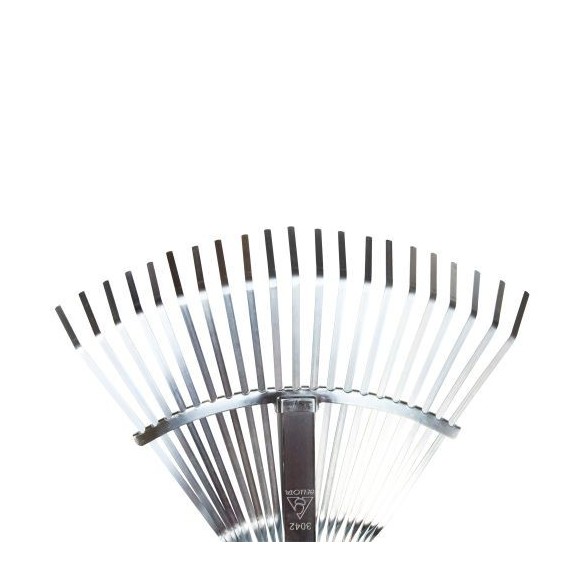 Escoba ajustable púa plana para limpieza de césped con mango madera FSC  / 3042CM