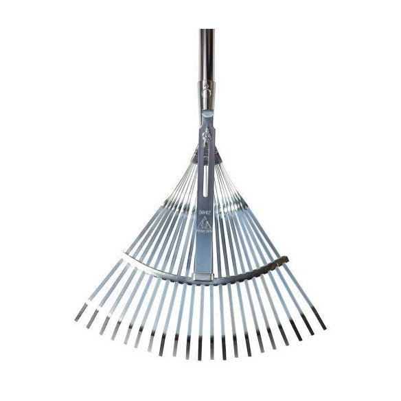 Escoba ajustable púa plana para limpieza de césped con mango aluminio / 3042CMA